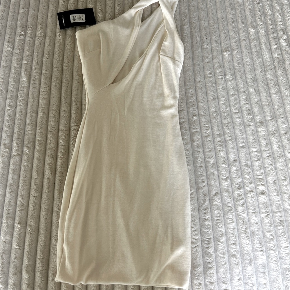 Cream white new mini dress